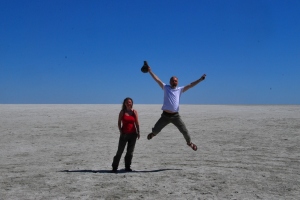 Het desolate Etosha zoutmeer