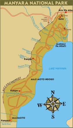 Lake Manyara map