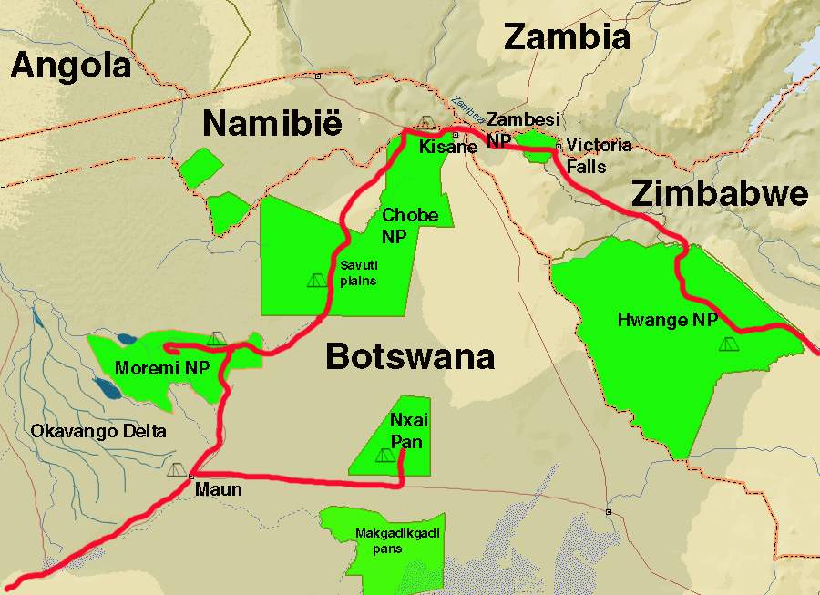 Botswana route